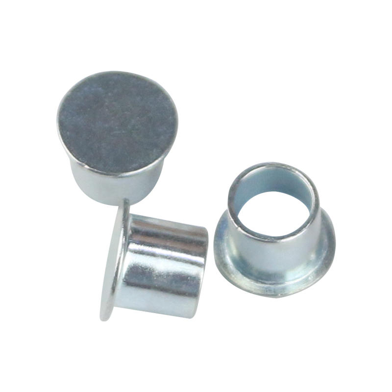 Remache de botón de embrague semitubular chapado en zinc blanco de 9,4x10 mm